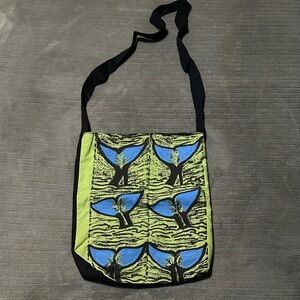 Whale Tail Print Shoulder Bag
